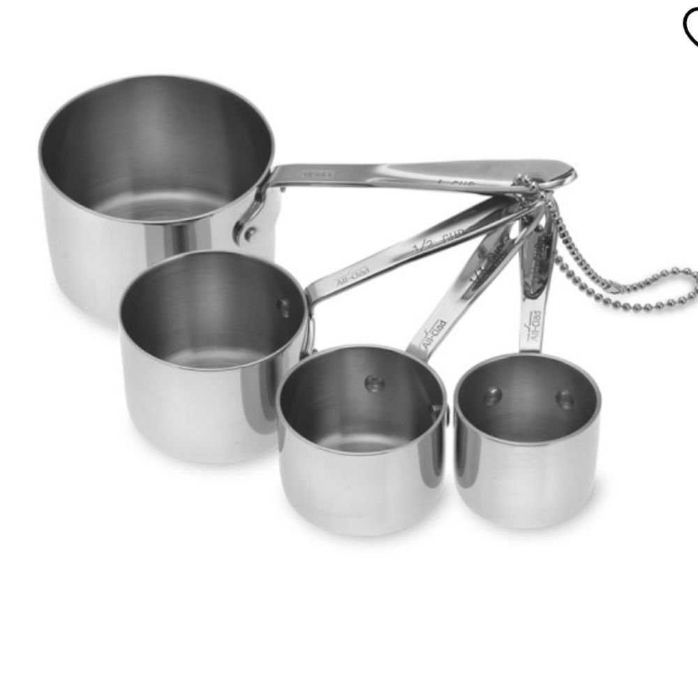 All-Clad Double Stainless Steel 4PC Measuring Cup Set